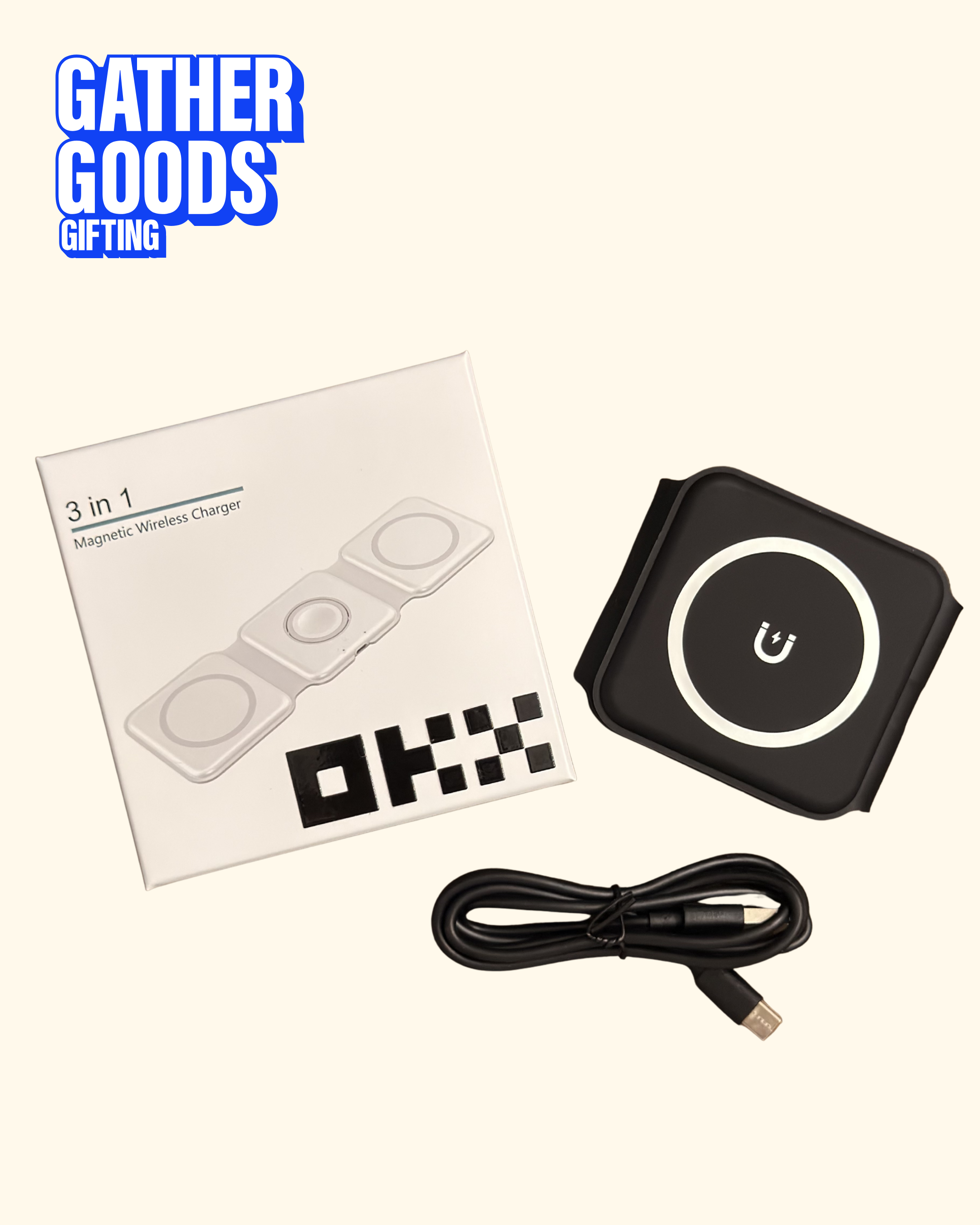 OKX 3-in-1 Magnetic Wireless Charger