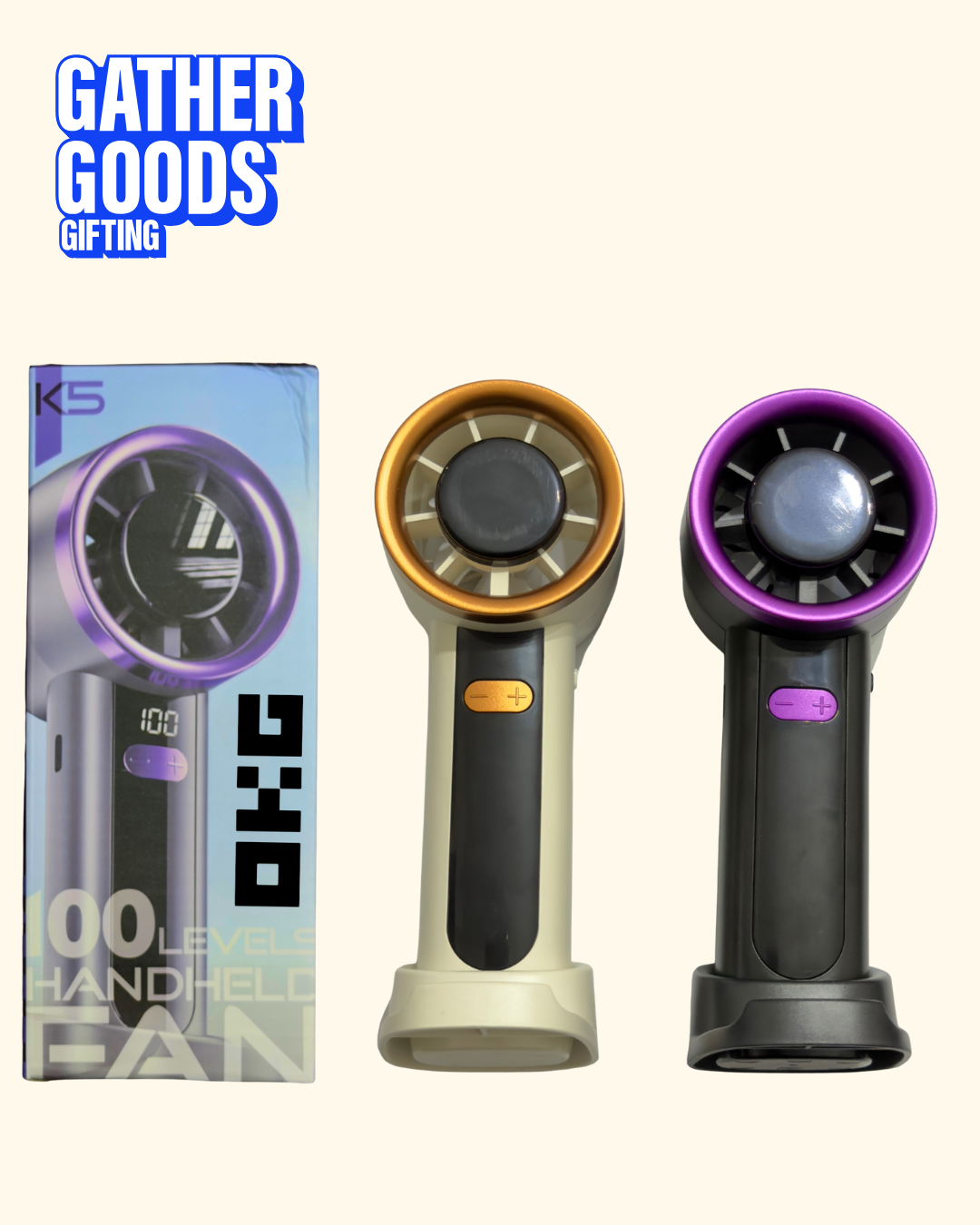 OKG Handheld Fan with Dock