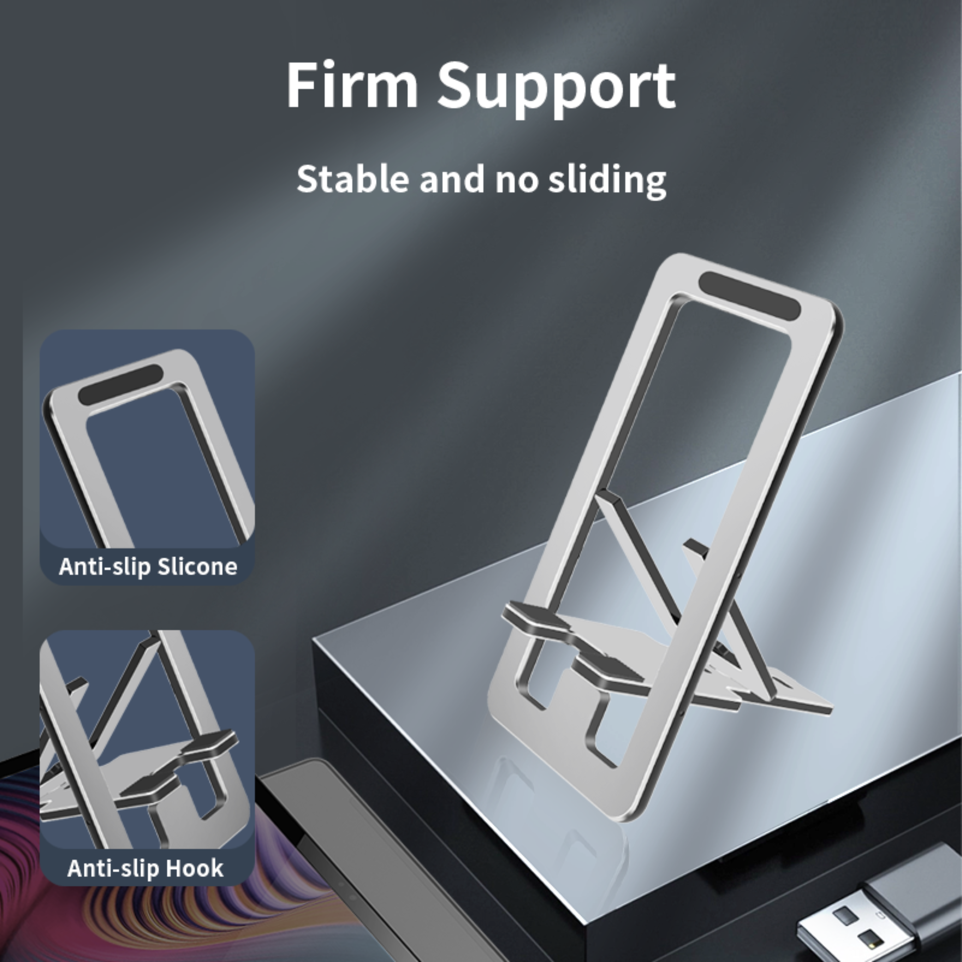 Ultra-Slim Alloy Phone Stand