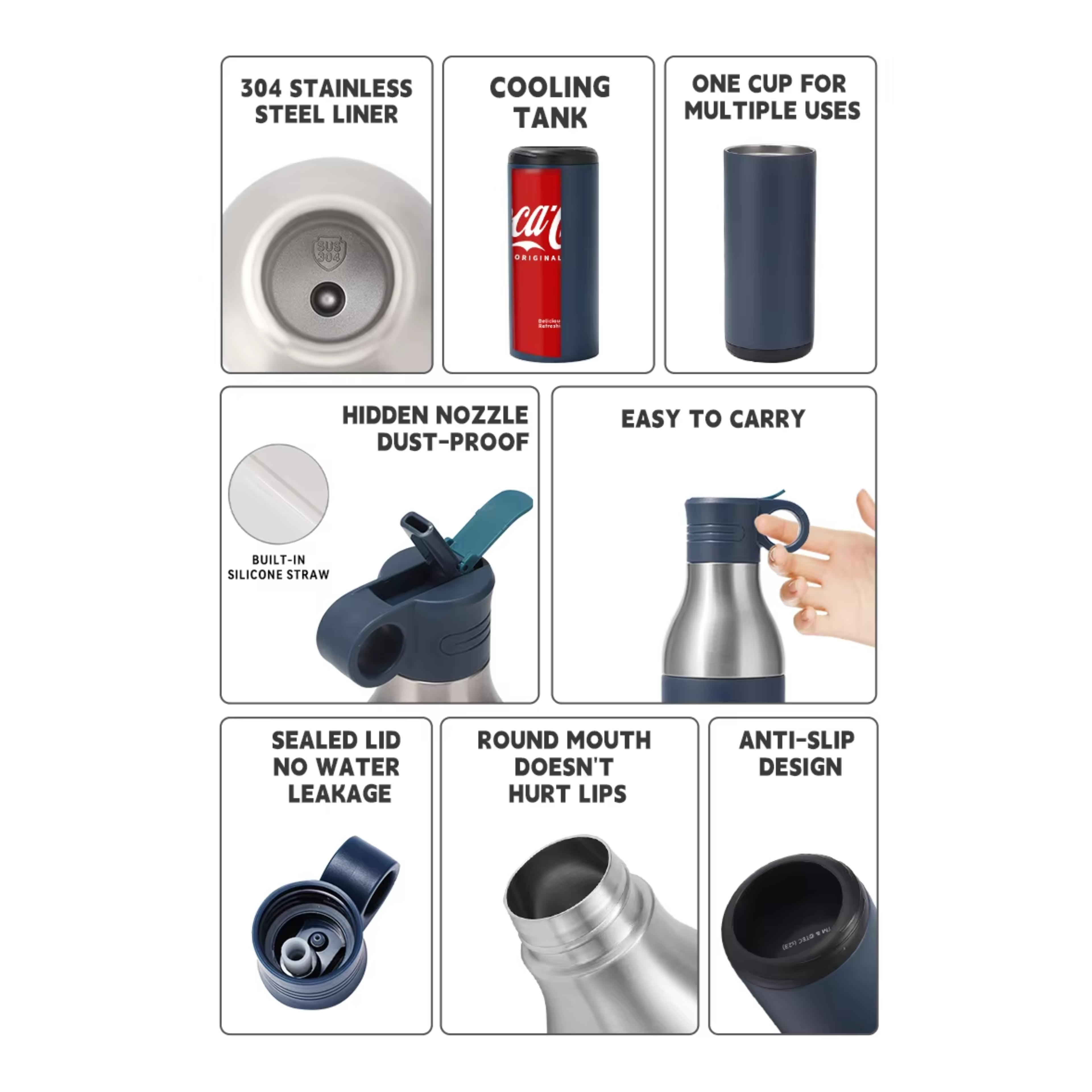 2-in-1 Insulated Bottle & Can Cooler