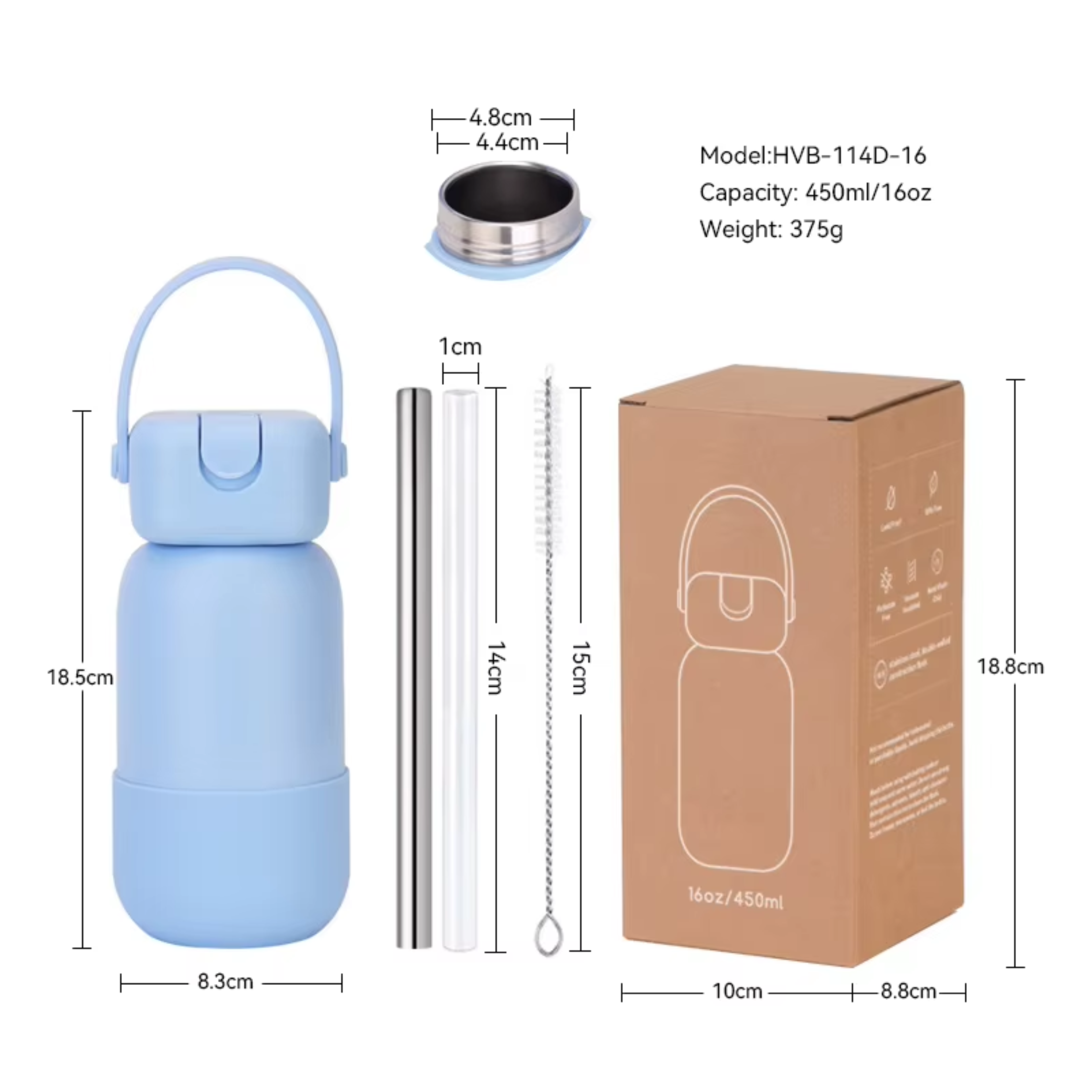 Soft Touch Insulated Bottle with Handle