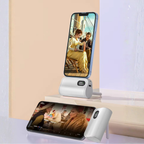5000mAh Mini Power Bank with Built-In Cables & Phone Stand